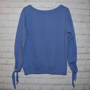 💙 Hinge Tie-Sleeve Knit Sweater · Size Medium